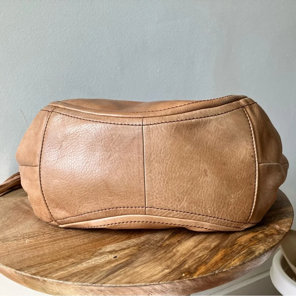 J. Crew | Leather Tassel Shoulder Satchel Bag